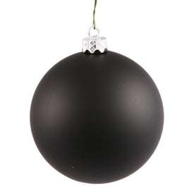 3" Jet Black Matte Ball Christmas Ornaments 32 Per Box