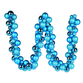 6' Turquoise Assorted Ball Ornaments Garland