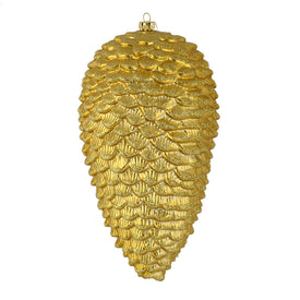 10" Gold Matte Glitter Pine Cones 2 Per Box