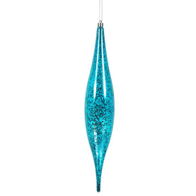 13" Turquoise Mercury Rain Drop Ornaments 2 Per Bag