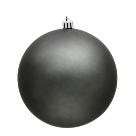 6" Pewter Matte Ball Ornaments 4-Pack