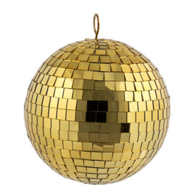 6" Gold Mirror Ball Ornaments 4 Per Bag