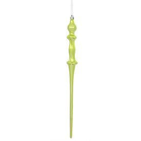 15.7" Lime Shiny Icicle Ornaments 3 Per Box