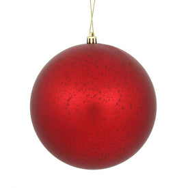 6" Red Mercury Ball Matte Finish Ornaments 4 Per Bag