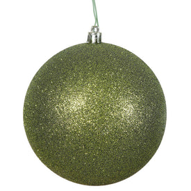 2.4" Olive Glitter Ball Christmas Ornaments 24 Per Bag