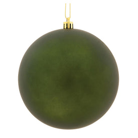6" Moss Green Matte Ball Ornaments 4-Pack