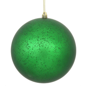 6" Green Mercury Ball Matte Finish Ornaments 4 Per Bag