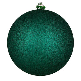 12" Dark Teal Glitter Ball Ornament