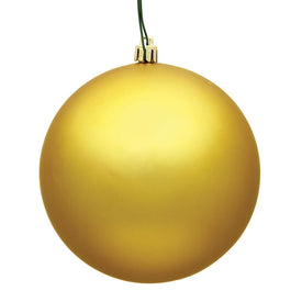 6" Honey Gold Matte Ball Ornaments 4-Pack
