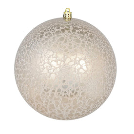 6" Champagne Crackle Ball Ornaments 4 Per Bag