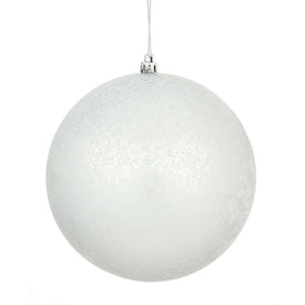 6" Silver Mercury Ball Matte Finish Ornaments 4 Per Bag