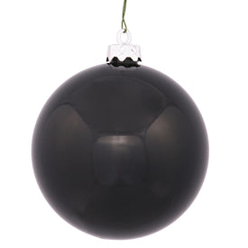 3" Jet Black Shiny Ball Christmas Ornaments 32 Per Box