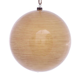 6" Tan Wood Grain Ball Ornaments 3 Per Pack