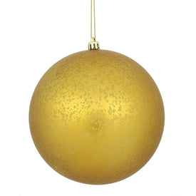 6" Gold Mercury Ball Matte Finish Ornaments 4 Per Bag