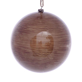 6" Brown Wood Grain Ball Ornaments 3 Per Pack