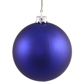 6" Cobalt Matte Ball Ornaments 4-Pack