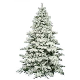 9' Flocked Alaskan Pine Artificial Christmas Tree without Lights