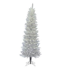 7.5' Sparkle White Spruce Pencil Artificial Christmas Tree Unlit