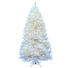 6.5' Sparkle White Spruce Artificial Christmas Tree with 600 Warm White LED Lights