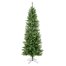 8.5' Salem Pencil Pine Artificial Christmas Tree with Warm White LED Dura-Lit Lights