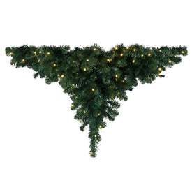 4' Pre-Lit Oregon Fir Artificial Ceiling Christmas Tree with Warm White Wide-Angle LED Lights