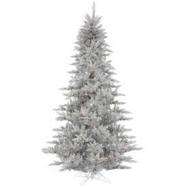 3' Unlit Silver Tinsel Artificial Fir Christmas Tree