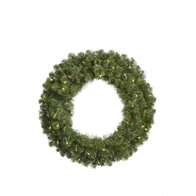 60" Pre-Lit Grand Teton Artificial Christmas Wreath with 200 Warm White LED Lights