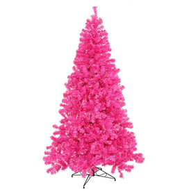 3' Pre-Lit Hot Pink Artificial Christmas Tree with 50 Pink LED Lights