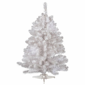 3' Unlit Crystal White Spruce Artificial Christmas Tree