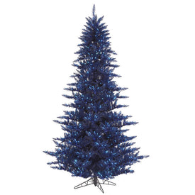 3' Pre-Lit Navy Blue Fir Artificial Christmas Tree with 100 Blue Lights