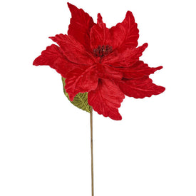 12" x 22" Red Poinsettia Artificial Flower Picks 6 Per Bag