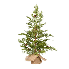 2' Unlit Cedar Pine Artificial Christmas Tree