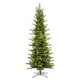 6.5' x 35" Pre-Lit Montauk Pine Artificial Christmas Pencil Tree with 600 Warm White Dura-Lit LED Lights