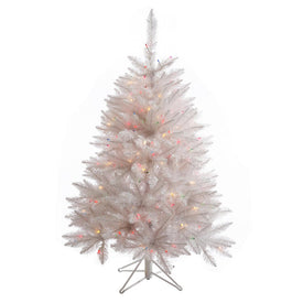 4.5' Sparkle White Spruce Artificial Christmas Tree with 250 Multi-Colored LED Lights