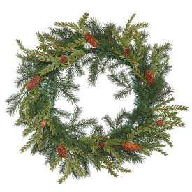 20" Unlit Hemlock/Angel Pine Artificial Christmas Wreath