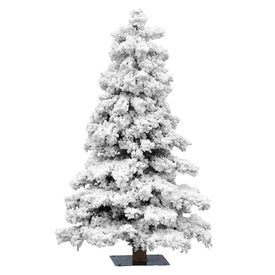 6' Unlit Flocked Spruce Artificial Christmas Tree