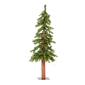 3' Pre-Lit Alpine Artificial Christmas Tree with Warm White Dura-Lit LED Lights
