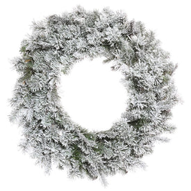 30" Unlit Flocked Kiana Wreath
