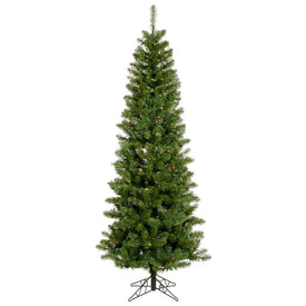 5.5' Salem Pencil Pine Artificial Christmas Tree with Multi-Colored Dura-Lit Lights