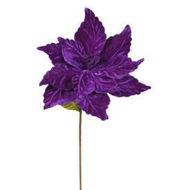 12" x 22" Purple Poinsettia Artificial Flower Picks 6 Per Bag