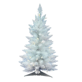 Vickerman 30" Sparkle White Spruce Pencil Artificial Christmas Tree, Pure White Lights