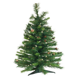 3' Pre-Lit Cheyenne Pine Artificial Christmas Tree with 100 Warm White Dura-Lit LED Lights