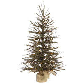 4' x 23" Pre-Lit Vienna Twig Artificial Christmas Tree with Warm White Dura-Lit LED Lights