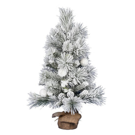 3' Unlit Frosted Beacon Pine Artificial Christmas Tree