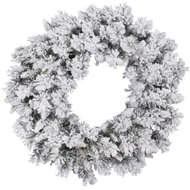 30" Unlit Snow Ridge Flocked Artificial Christmas Wreath without Lights