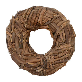 20" Natural Dried Cut Banana Stick Wreath