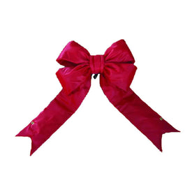48" Red Nylon Outdoor Christmas Bow