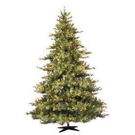 7.5' Pre-Lit Mixed Country Pine Artificial Christmas Tree with Clear Dura-Lit Mini Lights