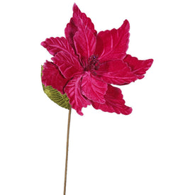 12" x 22" Cerise Poinsettia Artificial Flower Picks 6 Per Bag