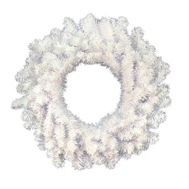 30" Unlit Crystal White Spruce Artificial Christmas Wreath
